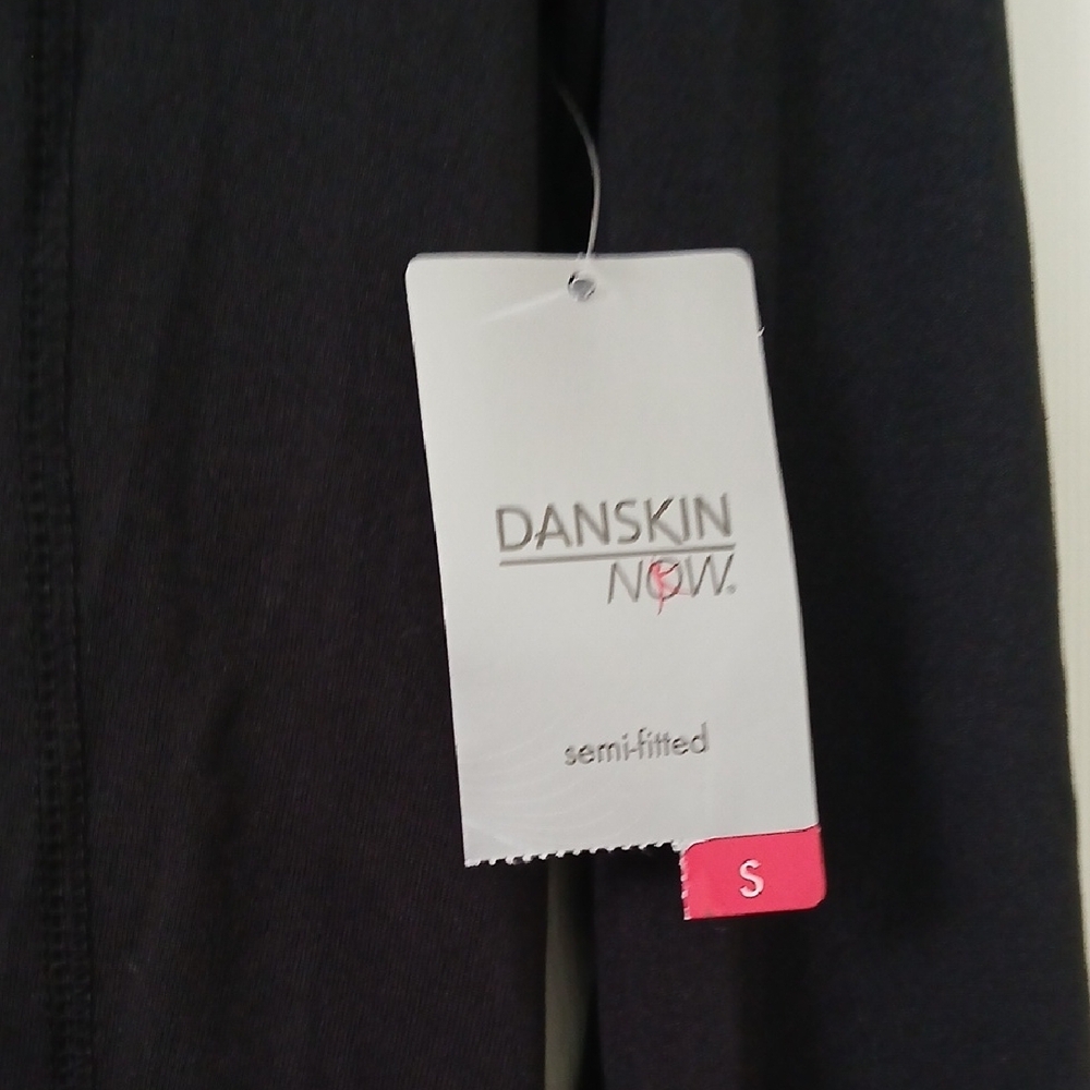 Danskin Semi-Fitted Black Long Sleeve Top With Thumb Holes Size S - Picture 7 of 11